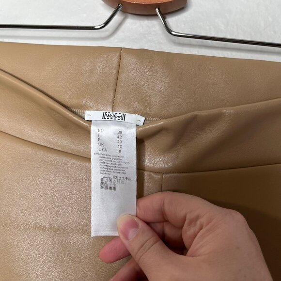 Wolford Womens Camel Brown Faux Leather Leggings EU 38 UK 10 USA 8 - Picture 9 of 11